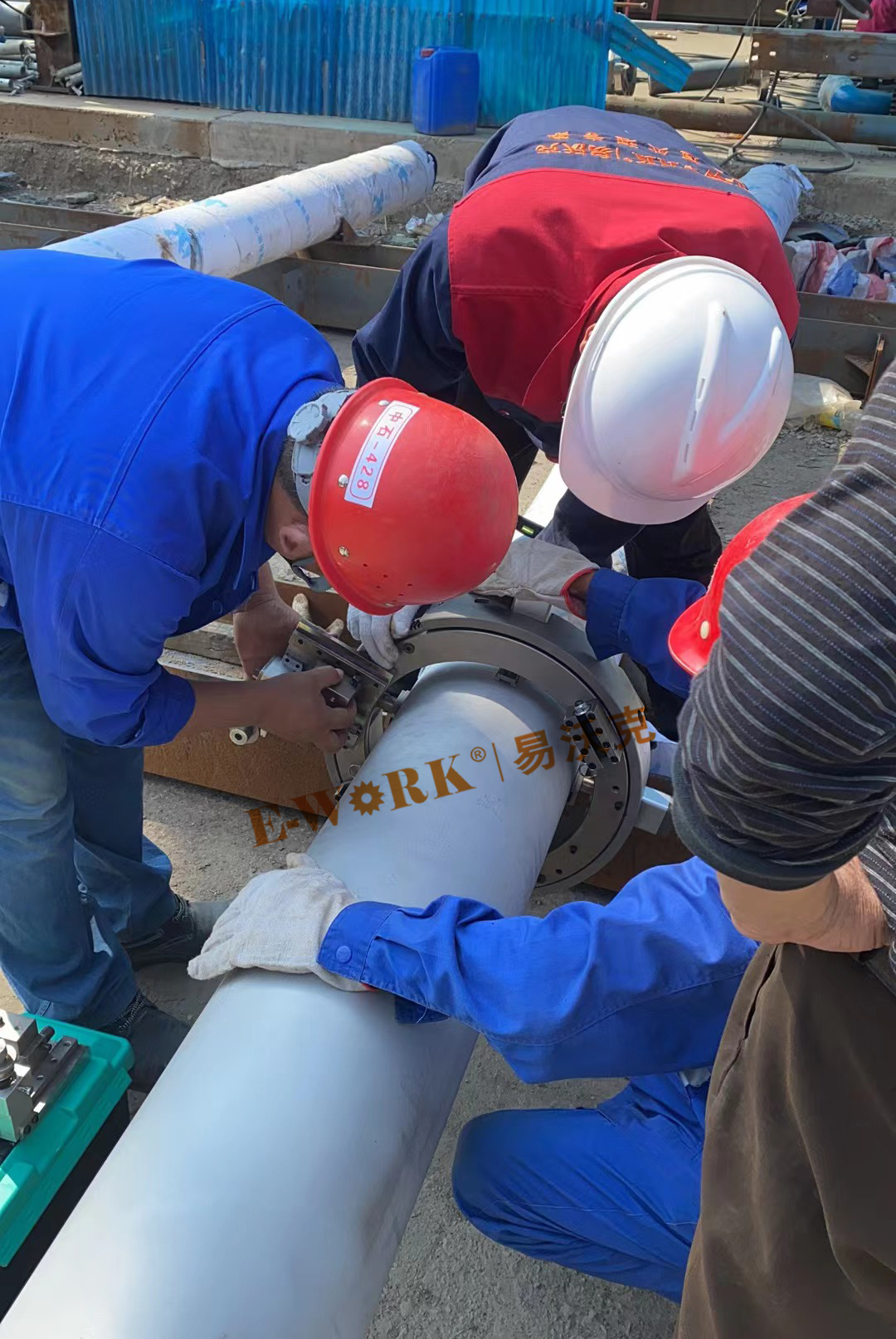 大口徑坡口機現場應用